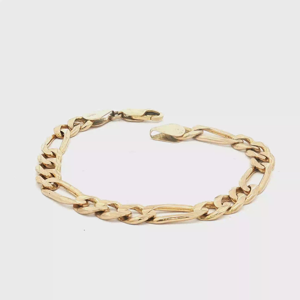 14K Yellow Gold Figaro Bracelet