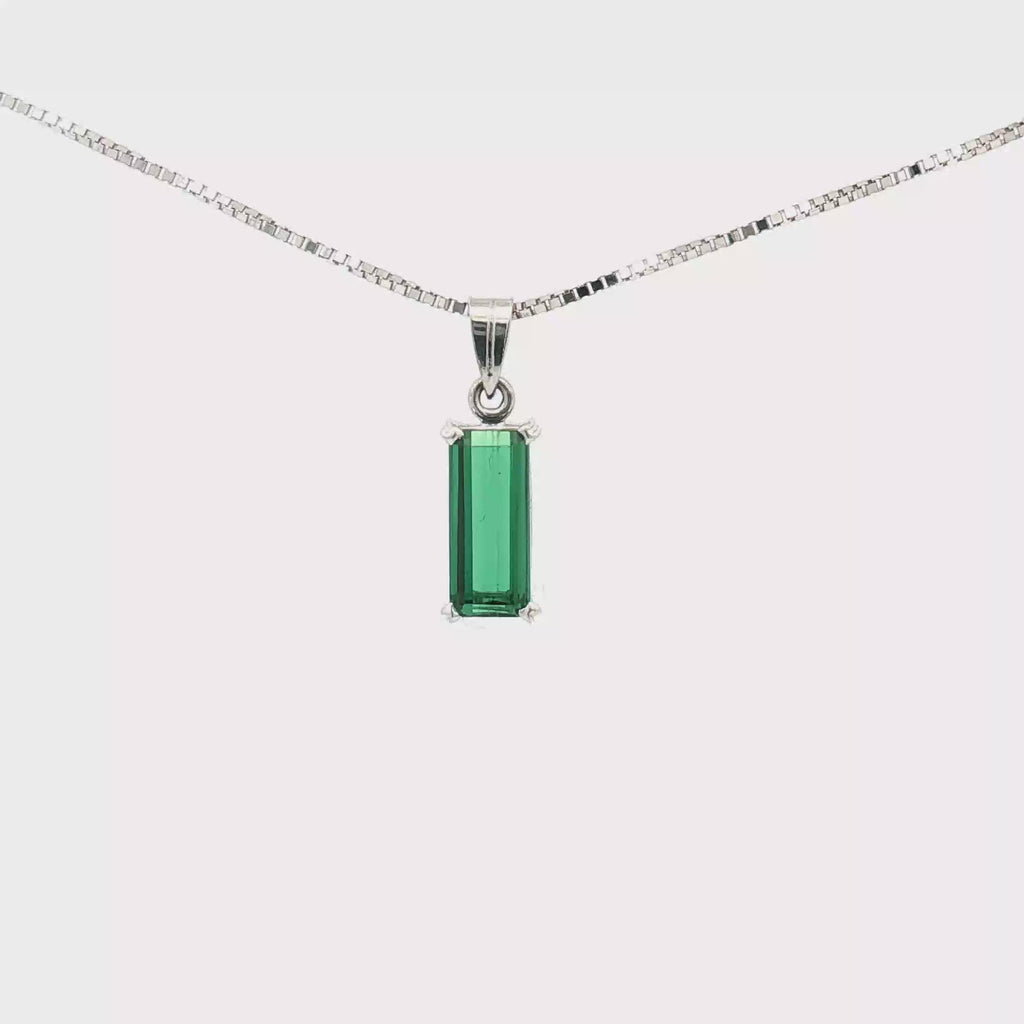 H. Stern 18k White Gold ~0.90 Carats Green Tourmaline Pendant