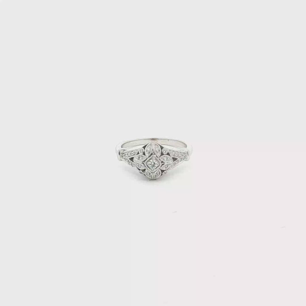 Gabriel & Company 14K White Gold Diamond Ring